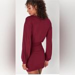 Lulus Casual Charmer Burgundy Long Sleeve Bodycon Mini size S Red Photo 1