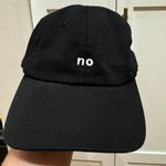 “no” Dad Hat Ballcap Funny Hat Black Photo 1