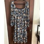 WAYF | Flowy Floral Peasant Style Midi Dress | Long Sleeve Women's Size Medium Photo 4