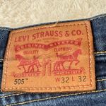 Levi's  Shorts Womens W 32 Dark Wash Blue Denim Cut Offs 501 Distressed Vtg Photo 4