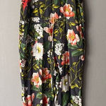 Levi's Levi sz XS green red jungle print silk jumpsuit Photo 0