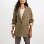 Madewell Lightspun Dorset Blazer Surplus Green Cotton Gauze Oversized Size S Photo 1