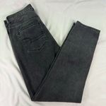American Eagle  Size 4 Black Denim Mom Jean Stretch Zip Fly Straight Leg Hi Rise Photo 8
