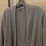 Talbots 💕💕 Open Front Short Cardigan Cotton Blend ~ Gray Medium Petite Photo 2