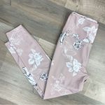 Anthropologie  Allfenix Lyla Floral Leggings Taupe Pink Small Photo 0