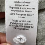 Everlane Green Linen Button Down Shirt Men's XS 100% European Flax Sustainable Photo 4