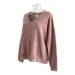American Eagle  Fleece V-Neck Mineral Wash Sweatshirt Photo 3