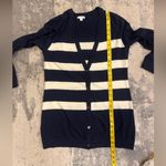 Gap Navy Blue and White Striped Women's Sweater Photo 5