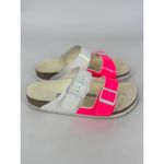 Birkenstock Arizona Split Birko-Flor Patent - Patent Neon Pink/White Photo 3