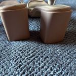 Journee Collection Nude Open Toe Block Heel Slide Sandals Size 8 Square Toe Photo 5