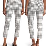 Amanda & Chelsea Amanda Windowpane Slim Ankle Pants IVORY/BLACK, Size 12 Photo 1