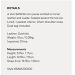 Sancia Lana Coin Purse Cross Body Square Mini Bag with Tassels In Canyon Rose Photo 13