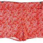 Intro Love the Fit Plus Size 24W Shorts Orange White Paisley Pull On Pocket 1518 Photo 0