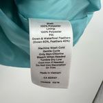 Talbots Down Puffer Vest Womens M Medium Aqua Filled Quilted Zip Up Mock Jacket Photo 6