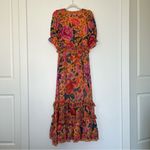 Anthropologie NWOT Farm Rio Floral Dream Short Sleeve Maxi Dress Yellow Floral Photo 5