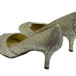 Nina new 𖦹 Sparkly Glittery Peep Toe Kitten Heels 𖦹 Champagne Gold 𖦹 6.5M 𖦹 Photo 3