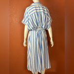 Ava & Viv  Blue and White Striped Midi Dress Photo 9