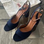 STAUD Solange NAVY High Block Heel Sandals, Size EU 40 NEW +Dust Bag SOLD OUT! Photo 6