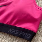 Nike Pro Dri-FIT Swoosh Medium Support Padded Sports Bra Hot Pink Small Like New Photo 2