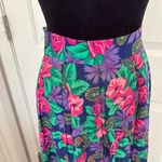Vintage Midi Skirt with Tropical Print Pink Photo 6
