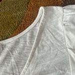 Goldie  Lewinter White Ruched Puff Sleeve Short Sleeve Tee Shirt 100% Pima Cotton Photo 2