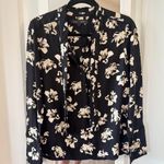 Proenza Schouler  Floral Long Sleeve Blouse Size Black Cream White Size 2 Photo 0