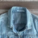 Star Embroidery Light Wash Blue Denim Jacket Size S Photo 5