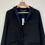 J.Crew  Leighton Blazer Jacket Double Faced Wool Blend Relaxed Black US 0 NWT Photo 10