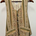 Rare!! Opera by Mimi vintage brocade vest size large Green Photo 0