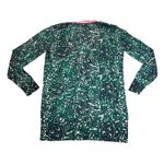 Ann Taylor Loft V-Neck Ramie Blend Paisley Print Button Up Cardigan Size Small Photo 1