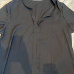 SheIn  Curve Plus Size 2X Plain Solid Black Women's Blouse Short Sleeves Top Photo 1