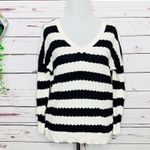 Madewell Lakeview Black & Cream Striped Lightweight Knit Sweater Top Size XS Photo 10