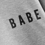 SheIn Letter Graphic Heather Grey Hoodie Photo 2