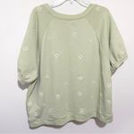 Madewell  Daisy Embroidered Short Sleeve Sweatshirt Photo 6