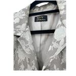 DT Collection | M | beige floral brocade blazer jacket satin romantic floral Size M Photo 3