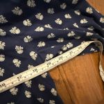 Old Navy  blue printed embroidered neckline blouse size small Photo 5