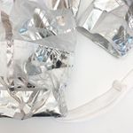 Nike Sportswear Metallic All Over Logo Print Windbreaker Jacket: Silver/White Photo 9