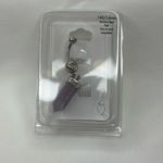 Icing  Crystal Belly Ring Purple Stainless Steel Photo 0