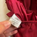 Tobi Dark Red Backless Halter Flowy Jumpsuit with Hidden Pockets - size S Photo 5