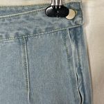 Light Blue Flare Jeans Daisy Flower Pattern NWT Small Size 26 Flat Front Photo 6