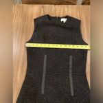 Carven black asymmetrical jaquered black sleeveless Shift Cocktail mini Dress 34 Size 4 Photo 7