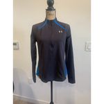 Under Armour C-201) HeatGear Fitted 1/4 Zip Pullover Shirt Womens Medium charcoal Photo 1