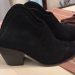 Chinese Laundry Suede ankle boot featuring backless shaft and stacked block heel Photo 5