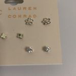 LC Lauren Conrad LC nwt Lauren Conrad Silver Stud Earrings Set Photo 2