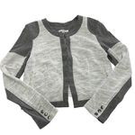 CAbi Jacket Womens Medium Gray Moto Cropped Knit Stretch Blazer 211 Photo 1