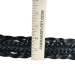 Calvin Klein Jeans Black Woven Leather Belt with Silver Ring Photo 4