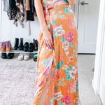 Majorelle Cubano Floral Wrap Satin Maxi Dress Photo 2