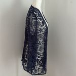 Navy Blue Cotton Lace Beach Coverup Sz L Size L Photo 2