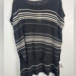 Eileen Fisher  PONCHO TOP XL GRAPHITE ORGANIC LINEN CREPE KNIT BATEAU NEW Photo 1