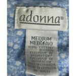 Adonna  Sleepwear Womens Blue Floral Long Nightgown Size Medium‎ Photo 4